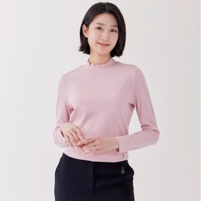 [지센] 여성 골지 스몰 포인트 반넥 티셔츠 RHFJV3E1_2컬러