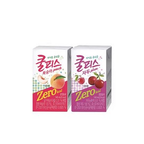 [동원] 쿨피스 제로 테트라 복숭아 24개(1box) +자두 24개(1box), 48개, 140ml