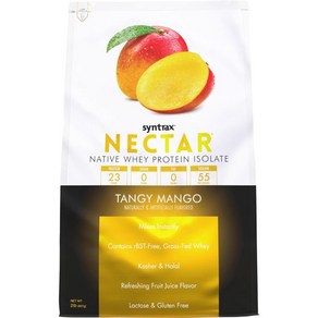 Syntax Necta 100% 분리 Whey 프로틴 분말 파우더 망고 2 lbs, 1개, 907g