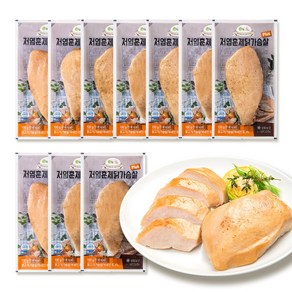 햇살닭 저염훈제 닭가슴살플러스 1kg(100gX10팩), 10개, 100g
