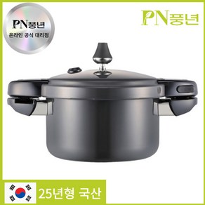 [25년형] PN풍년 국내생산 가정용 업소용 압력솥 인덕션 사용 블랙펄메가 IH, 블랙, 1개, 5.2L
