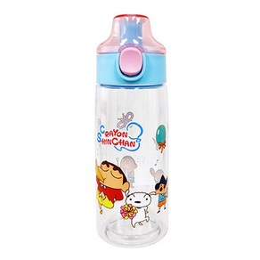 짱구 원터치 보틀 투명 물통 580ml, 1개