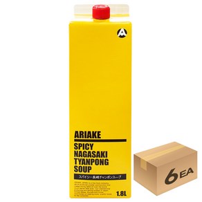 1박스) 아리아케 나가사끼 짬뽕스프 매운맛 1.8L x 6개입, 1개, 10.8L