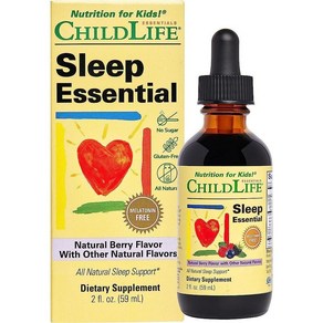 Childlife Sleep Essential 차일드라이프 어린이 멜라토닌 프리 내추럴 베리 액상 59ml, 1개