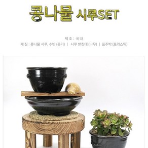 코코넛 가정용 콩나물 시루 풀세트 콩나물재배기, 1개