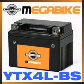 [밀폐형 YTX4L-BS] 12v3AH 비너스 에이포 ATS 코디 비너스 슈퍼캡 델피노 오토바이밧데리 스쿠터밧데리, 메가바이크-YTX4L-BS(밀폐형), 1개