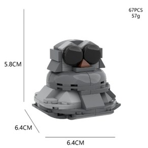 ZOONOMALY 주노말리 블록놀이 스마일캣 블록 조립, 괴물 슬라임 (6.5CM), 1개