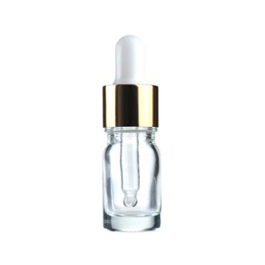 바른용기 투명 스포이드공병 유리 용기 [골드/화이트], 1개, 10ml