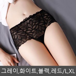 여자 사각 팬티 드로즈 망사 레이스 플라워 패턴 속옷