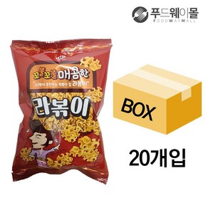 푸드킹 과자 꼬불꼬불 매콤한 라볶이 80g 20개 1box