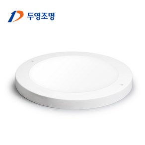 두영 엣지 LED 원형 직부등 10인치 24W, 주광색, 1개