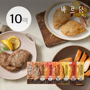 [바르닭] 크런치 닭가슴살 6종 택 1, 10개, 기본 혼합 12팩(맛별 3팩), 100g