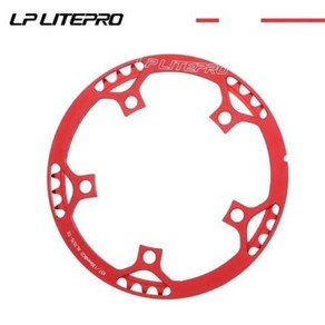 Litepo BMX 단일 속도 자전거 크랭크셋 자전거 액세서리 체인 휠 170mm 크랭크 체인 링 45T 47T 53T 56T 58T AL7075, 24) Red  56T, 1개