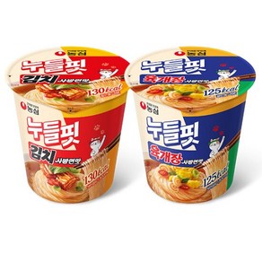 농심 누들핏 육개장 사발면 맛 8개입/김치사발면맛, 8개