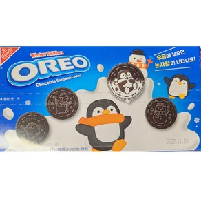 오레오 윈터에디션 초콜릿 샌드위치 쿠키 500g 크리스마스 간식 크리스마스 쿠키 OREO