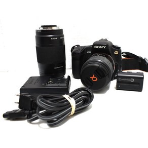 소니 알파 a300 10.2MP 디지털 SLR 카메라 + 4.5-5.6/75-300 3.5-5.6/18-70 렌즈, 1개