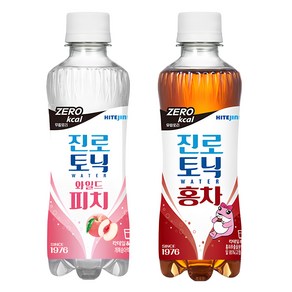 진로 토닉워터 (와일드피치 12개 + 홍차제로 12개), 24개, 300ml