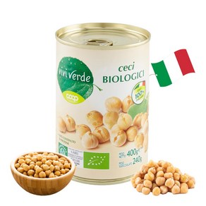 COOP 비비베르데 이탈리아 유기농 병아리콩(칙피) 400g 무첨가물 Non GMO, 400g x 3개, 3개