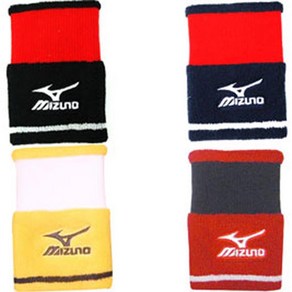 MIZUNO [911] 손목밴드 12cm, 적색+남색, 1개