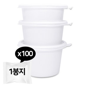 기타 국용기 105파이 1줄(100개) 뚜껑포함 대 중 소 플라스틱 밀폐용기 국물 장국 탕 죽 국 소스 김치 단무지 도시락 분식 족발 배달 일회용 포장 용기 컵 그릇, 1, 선택03.국용기 105파이 (소) 1줄(100개)-뚜껑포함, 100개