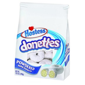 호스티스 도네츠 파우더 미니 도넛 298g 9팩 Hostess Donettes Mini Donuts Powdeed 1 Count (Pack of 9), 9개