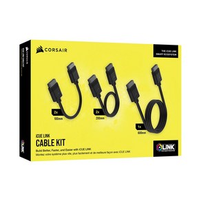 커세어 CORSAIR iCUE LINK Cable Kit (블랙), 1개, 1mm