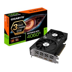 [GIGABYTE] GeFoce RTX 4060 Ti WINDFORCE OC D6 8GB 제이씨현, 선택없음