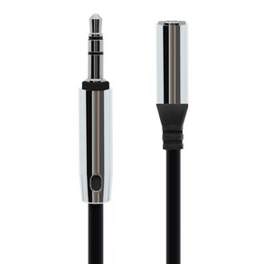 (NEXI) 3.5mm 스테레오 연장 AUX케이블 슬림형 크롬메탈 1.5M 3M, 1개