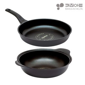 키친아트 블랙 13.블랙후라이팬28cm + 20.블랙파티웍28cm, 1개, 블랙 13.블랙후라이팬28cm+20.블랙파티웍28cm