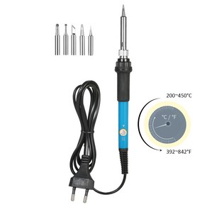 KKmoon 60W 전기인두기+5 인두 헤드 온도 조절 가능