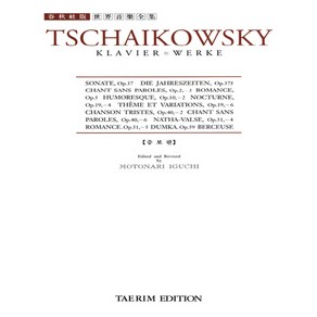 태림출판사 차이코프스키집 - 무언가 작품 2의 3 외 (세계음악전집 태림판), 단품