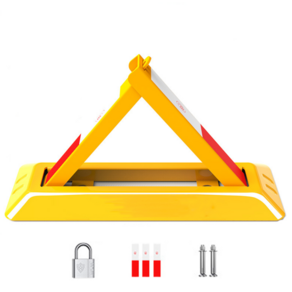 살림마왕 고정 접이식 주차금지대 열쇠형 주차금지표지판, 옐로우, 1세트