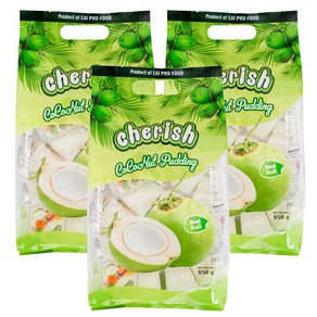 베트남 체리쉬 코코넛 푸딩 젤리 대용량 Cheish, 3개, 850g