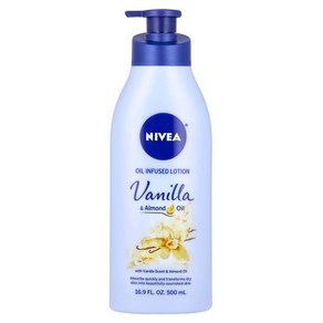 니베아 오일 인퓨즈드 바디 로션 바닐라 & 아몬드 오일 500ml Oil Infused Lotion Vanilla Almond, 1개