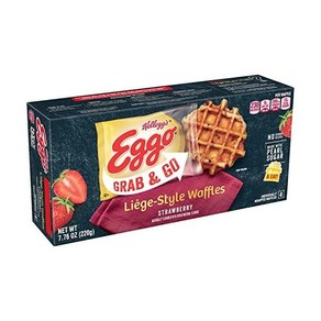 Eggo 켈로그 리에주 스타일 와플 딸기맛 220g x 4개