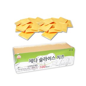 코리원 체다 슬라이스 치즈 100매 (피자 치즈 햄버거)