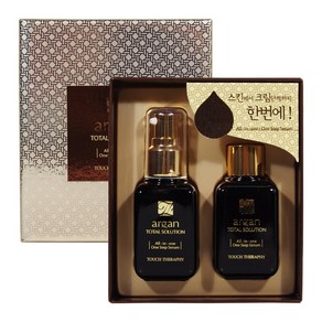 터치테라피 아르간 토탈솔루션 올인원 원스텝 세럼 50ml + 50ml 오일, 2개