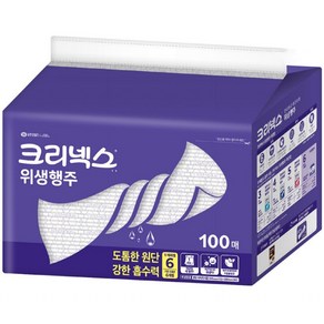 크리넥스 위생행주 가장두꺼운 두께레벨6 100매, 100개입, 1개