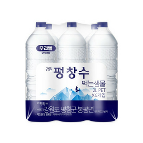 해태음료 강원 평창수 생수 라벨유무램덤, 12개, 2L