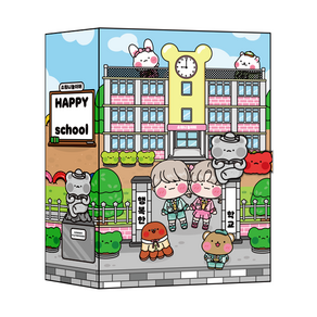 [소워니놀이터] 행복한 우리 학교 스퀴시북 DIY 만들기, 기본구성+손코팅지40장+양면테이프+투명테이프, 1개