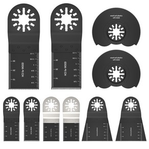 다기능 톱날 멀티 커터 블레이 키트 전문 금속 목재 플라스틱 절단 진동 멀티툴 10 개, [01] 10PCS, 10개
