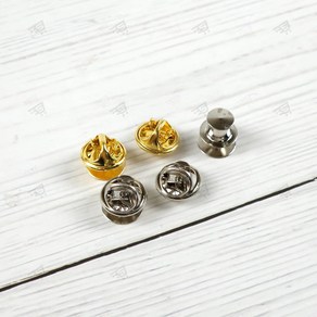 뱃지고정핀 배지 브로치 마개 뒤꼭지 옵션 4.5X8mm 캡, 골드, 1개