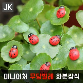 JK 화분장식소품 무당벌레 꿀벌 버섯 꽃 조화 테라리움만들기