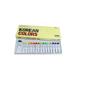 종이나라 한국화 채색 물감 7.5ml 16색