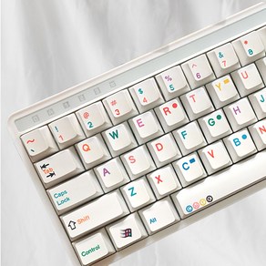 스마일준 레인보우마커 PBT 영문 키캡 135키 체리높이 기계식 키보드용, 레인보우마커 키캡, 혼합