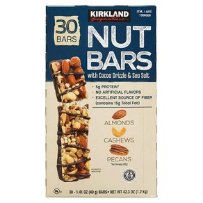 Kikland Nut Bas 커클랜드 너트 바 30개입, 1개, 40g