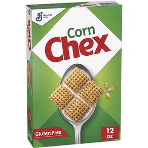 Con Chex Gluten Fee Beakfast Ceeal Made with Whole Gain 12 옥수수 첵스 프리 아침 시리얼 통곡물로 만든 12온스, 340g, 1개