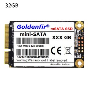 MSATA HADDISK SATA III 내부 솔리드 스테이트 드라이브 6GBPS SSD 랩톱 및 데스크탑 용 550MB/S까지의 쓰기 속도, 32GB