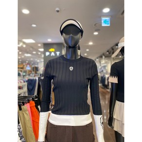 5F [신사] 파사디 골프 여성 24SS 스트라이조직 KP 니트 블랙 P24SKP311X