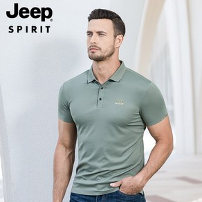 JEEP SPIRIT 지프 스피릿 남성 티셔츠 반팔티 심플 올 매치 핏 기본 솔리드 반티 컬러 옷깃 반팔 티셔츠 남자 23629